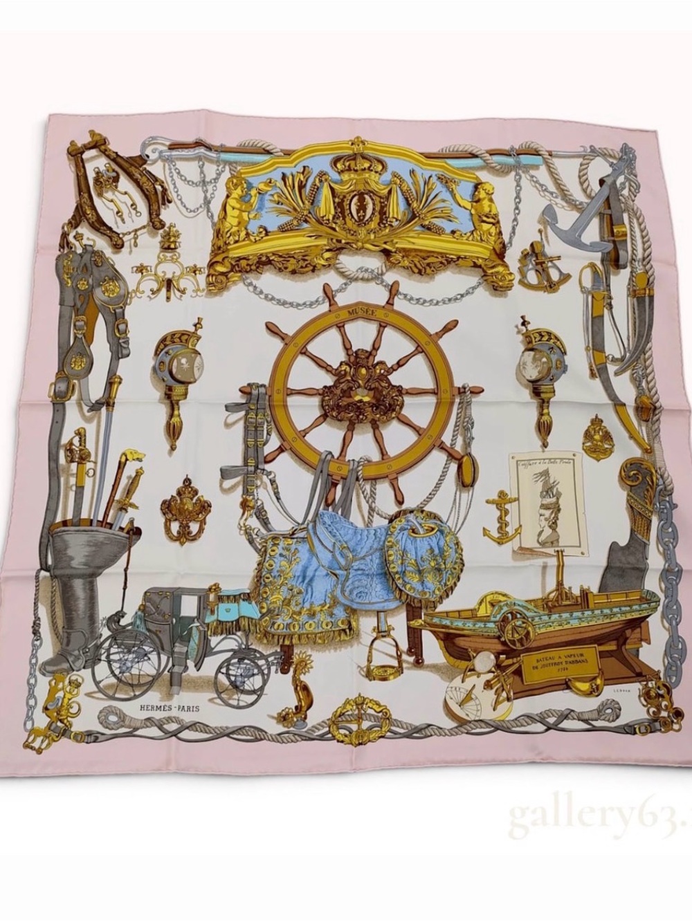 Hermes Musee Silk Carre 90 Scarf by Philippe Ledoux